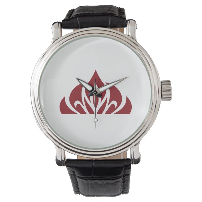 Pulsera logotipo de llama roja en reloj (Anverso)