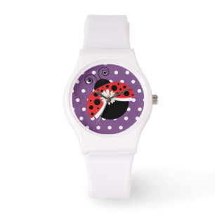 Pulsera Mariquita del reloj de la margarita del lunar de