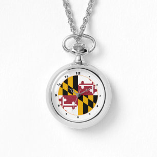 Pulsera Maryland Flag & Maryland Moda EE.UU. / reloj de di