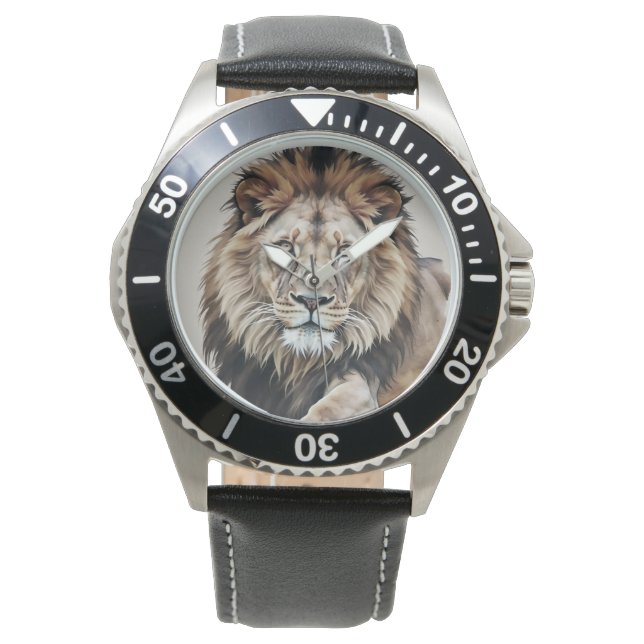 Pulsera Masculino, fondo de Rey León, reloj de hombre (Anverso)