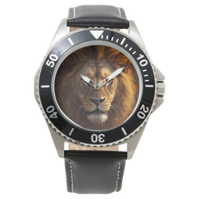 Pulsera Masculino, fondo de Rey León, reloj de hombre (Anverso)