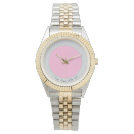 Pulsera Me Encanta El Tiempo Con Tu Reloj De Oro Y Plata