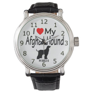 Pulsera Me encanta mi reloj afgano de perros