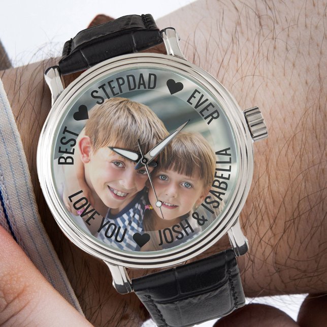 Pulsera Mejor reloj de fotos personalizado de Stepdad (Subido por el creador)