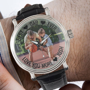 Pulsera Mejor reloj fotográfico personalizado de papá