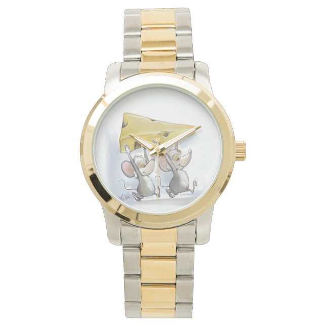 Pulsera Mic & Mac Trayendo El Reloj De Queso (Anverso)