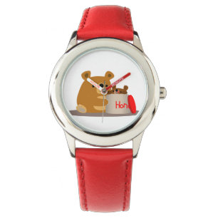 Pulsera ¡Miel del adiós! Reloj lindo de los osos del