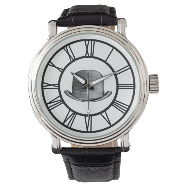 Pulsera Misterioso reloj de cuero derby (Anverso)