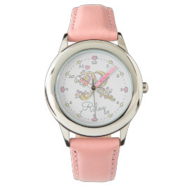 Pulsera Monograma chica carta R art Riley reloj de nombres