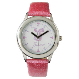 Pulsera Monograma chicas J doodle art Jenna reloj de nombr