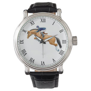 Pulsera Muestre a caballo de salto el reloj ecuestre