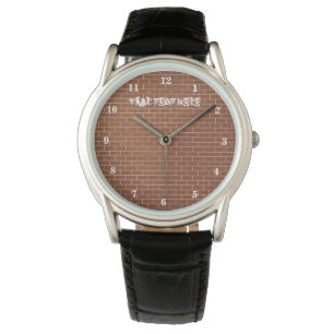 Pulsera Muro de ladrillo de reloj de texto de personalizad