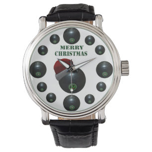Pulsera Navidades de bolos de hierba masculina, reloj de p