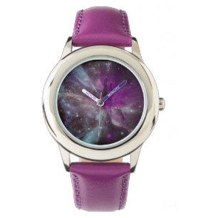 Pulsera Nebulosa morada y reloj de estrellas