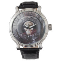 NITRO MILITIA reloj de cuero negro