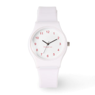 Pulsera Nombre el reloj blanco deportivo del silicio de