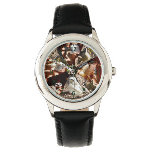 Pulsera Nueve triángulos de Meerkat, reloj de cuero para n