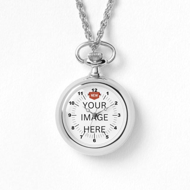 Pulsera ¡NUEVO! Reloj de collar de plata - Personalizado (Anverso)