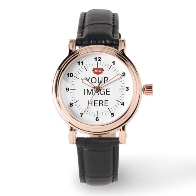Pulsera ¡NUEVO! Reloj femenino - Rosa de oro - Personaliza (Anverso)