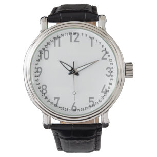 Pulsera números grises de marcado de reloj para horas y se