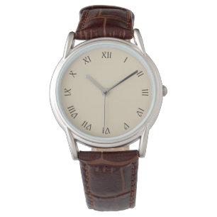 Pulsera Números romanos en guión negro sobre reloj de puls