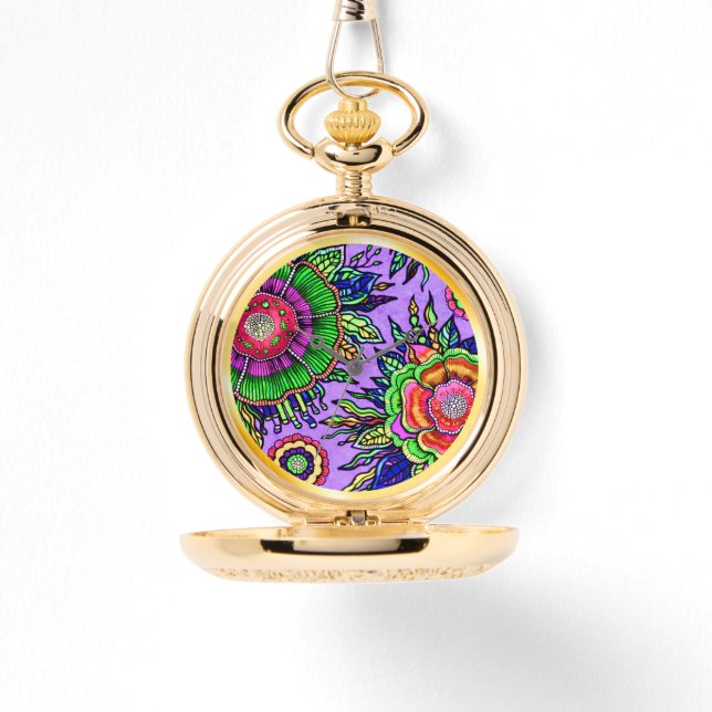 Pulsera OSTARA: Violeta Místico - Reloj de Bolsillo de Col (Anverso)