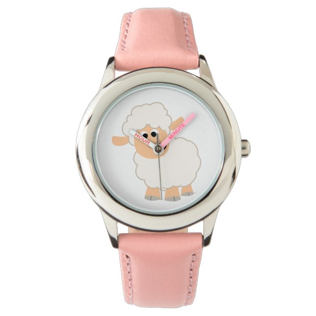 Pulsera Oveja de dibujos animados lindos reloj (Anverso)