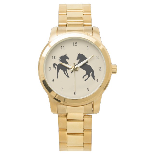 Pulsera Pareja de reloj de caballos (Anverso)