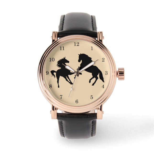 Pulsera Pareja de reloj de caballos (Anverso)