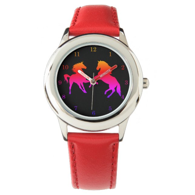 Pulsera Pareja de reloj de caballos (Anverso)