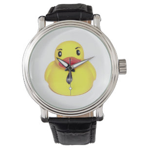 Pulsera Pato de negocios, pato de goma con reloj de pulpa