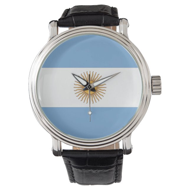 Pulsera Patriótico, reloj especial con bandera de Argentin (Anverso)