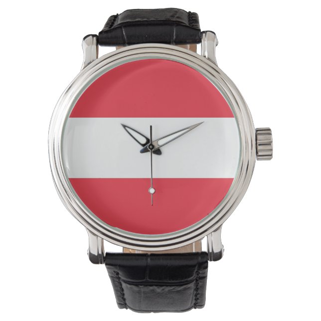 Pulsera Patriótico, reloj especial con bandera de Austria (Anverso)