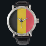 Pulsera Patriótico, reloj especial con bandera de Bélgica<br><div class="desc">Añada un toque de orgullo belga a su colección de accesorios con nuestro reloj exclusivo con la bandera de Bélgica! Diseñado con meticulosa atención a los detalles, este reloj de mano es más que un simple dispositivo de cronometría; es una celebración de la rica herencia y orgullo cultural de Bélgica....</div>