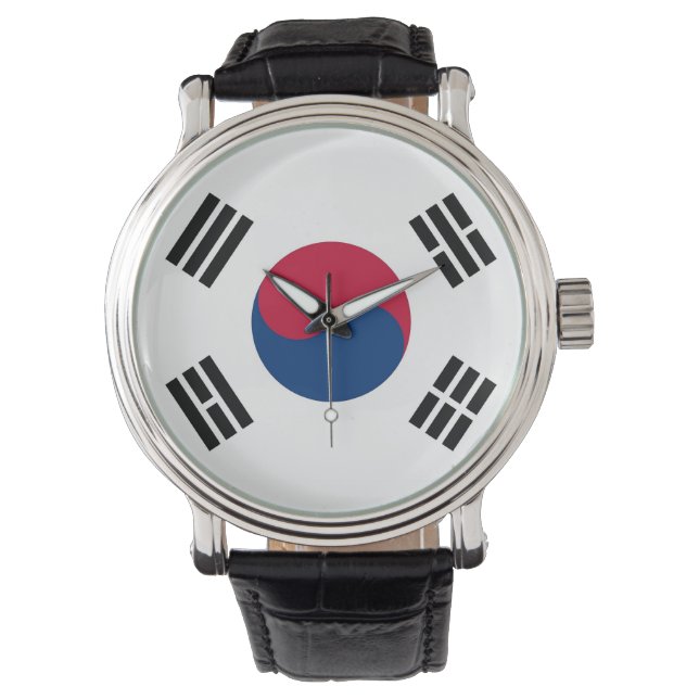 Pulsera Patriótico, reloj especial con bandera de Corea de (Anverso)