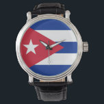Pulsera Patriótico, reloj especial con bandera de Cuba<br><div class="desc">¡Muestra tu orgullo cubano con nuestro reloj de pulsera elegante con la vibrante bandera de Cuba! Este reloj de mano es más que un simple reloj; es una celebración de la rica cultura e identidad nacional de Cuba. El impactante diseño de la bandera cubana añade un toque único y significativo,...</div>