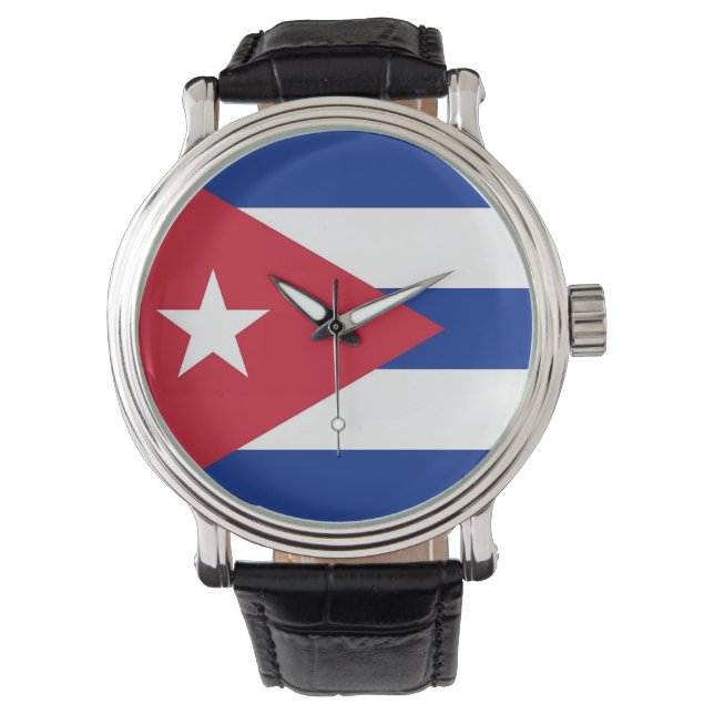 Pulsera Patriótico, reloj especial con bandera de Cuba (Anverso)