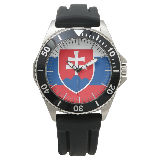 Pulsera Patriótico, reloj especial con bandera de Eslovaqu (Anverso)