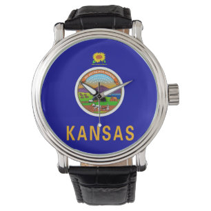 Pulsera Patriótico, reloj especial con bandera de Kansas