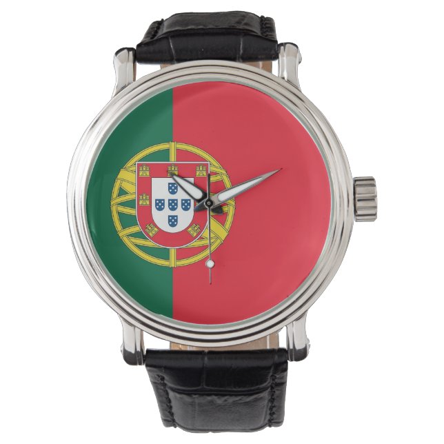 Pulsera Patriótico, reloj especial con bandera de Portugal (Anverso)