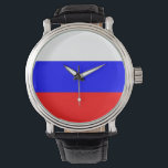 Pulsera Patriótico, reloj especial con bandera de Rusia<br><div class="desc">Elegante,  patriótico reloj de muñeca con bandera de Rusia. Este producto es su personalizable.</div>