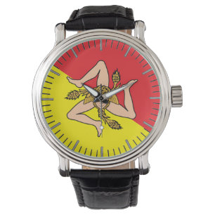 Pulsera Patriótico, reloj especial con bandera de Sicilia