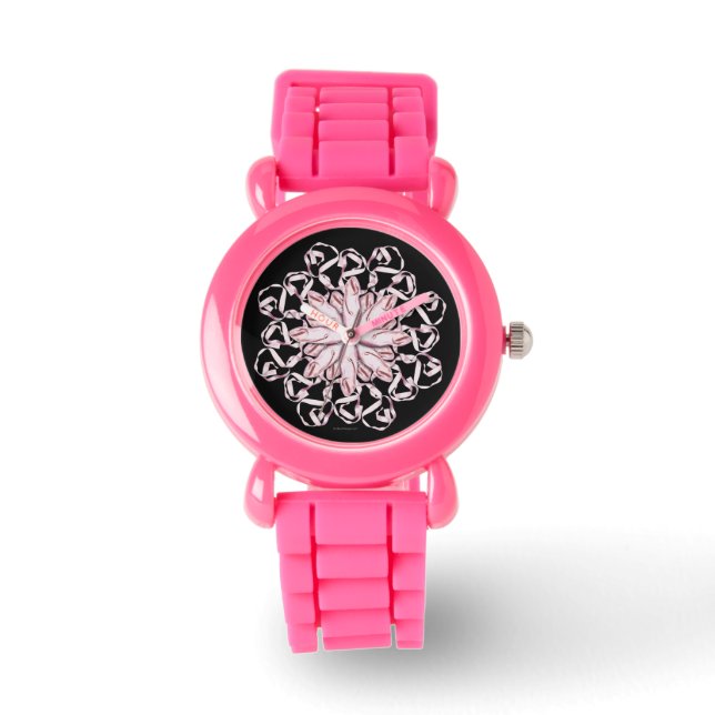 Pulsera Patrón de ballet (rosa) Reloj de muñeca (Anverso)