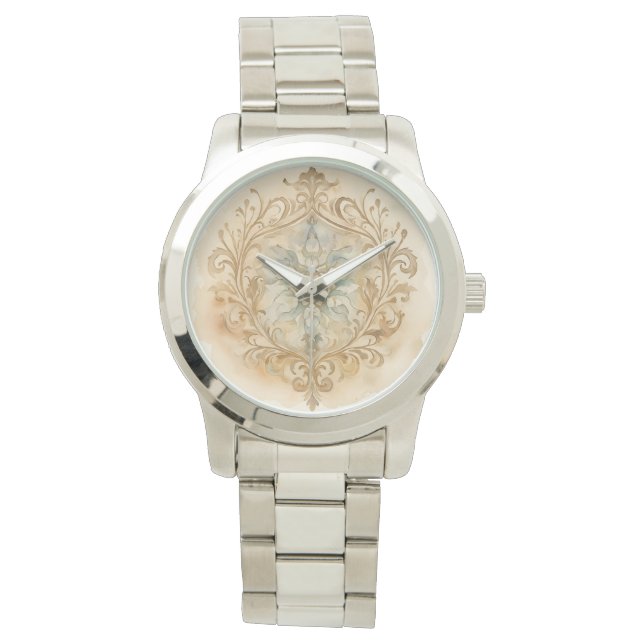 Pulsera Patrón de mosaico dorado Beigi, reloj de mujer, re (Anverso)