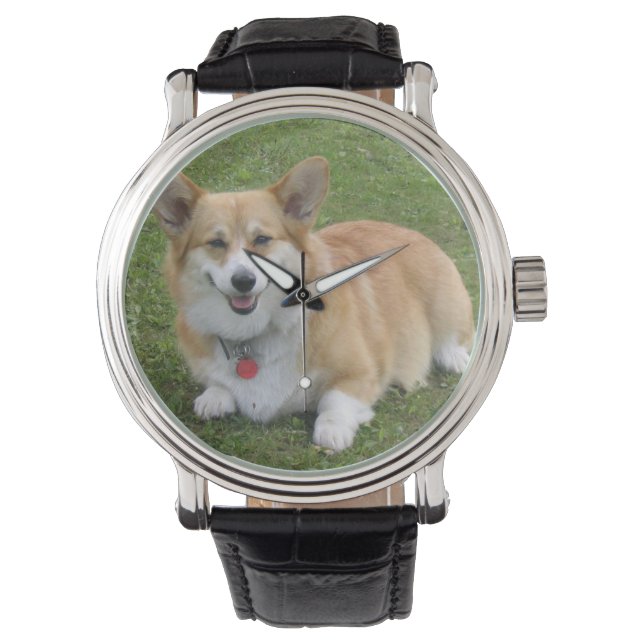 Pulsera Pembroke Welsh Corgi Reloj De Escritura (Anverso)