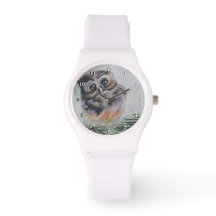 Pequeño reloj de búho - Pintura