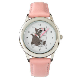 Pulsera Pequeño reloj de gatito - rosa