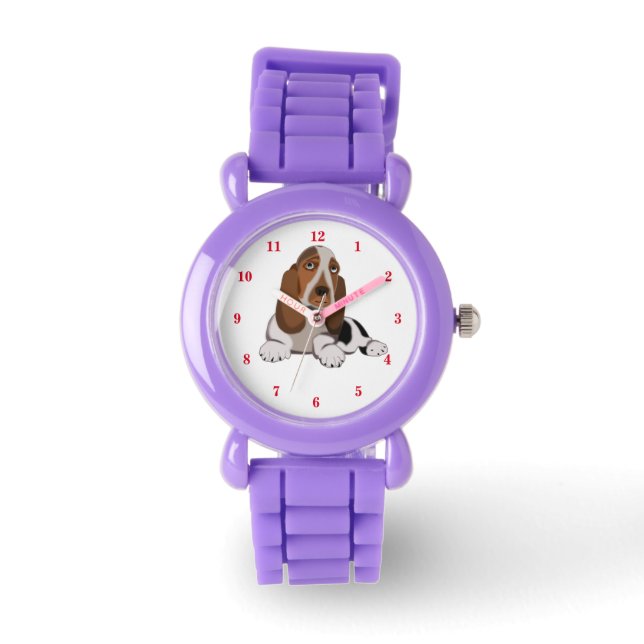Pulsera Pequeño reloj de perros - Colores Personalizados (Anverso)