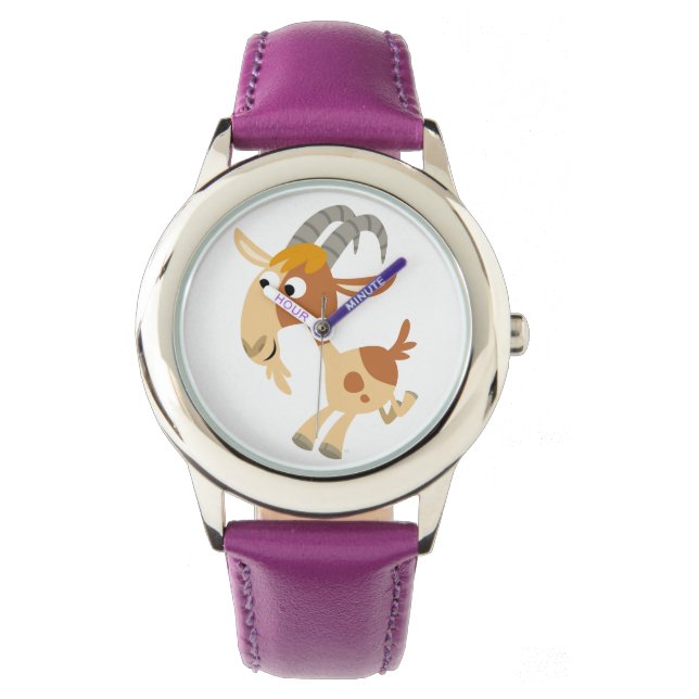 Pulsera Personalizado curado ejecutando reloj de cabra (Anverso)
