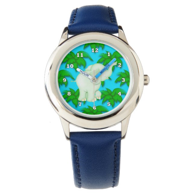 Pulsera Personalizado Elephant Niños reloj de la jungla (Anverso)